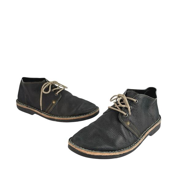 Brother Vellies Men's Black Leather Lace Up Round Toe Chukka Boots Size 9 - Picture 5 of 7